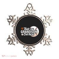 ThatS My Grandson Out There Baseball Grandpa Grandma Ornament thumb 0