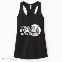 ThatS My Grandson Out There Baseball Grandpa Grandma Women's Tank Top thumb 0