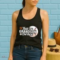 ThatS My Grandson Out There Baseball Grandpa Grandma Women's Tank Top thumb 2