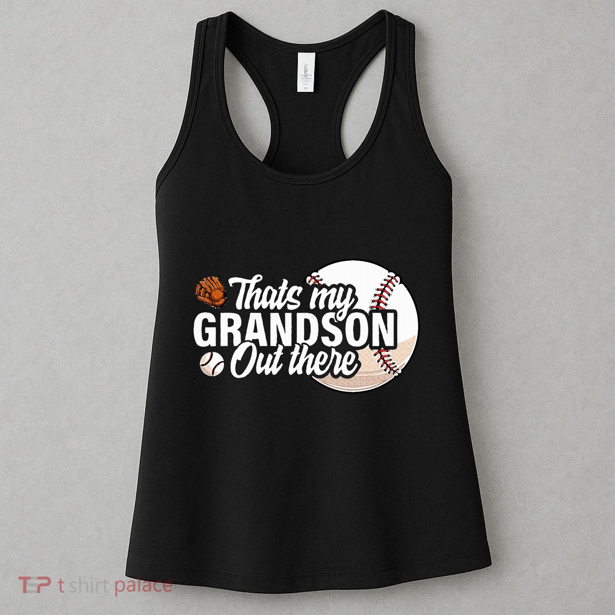 ThatS My Grandson Out There Baseball Grandpa Grandma Women's Tank Top