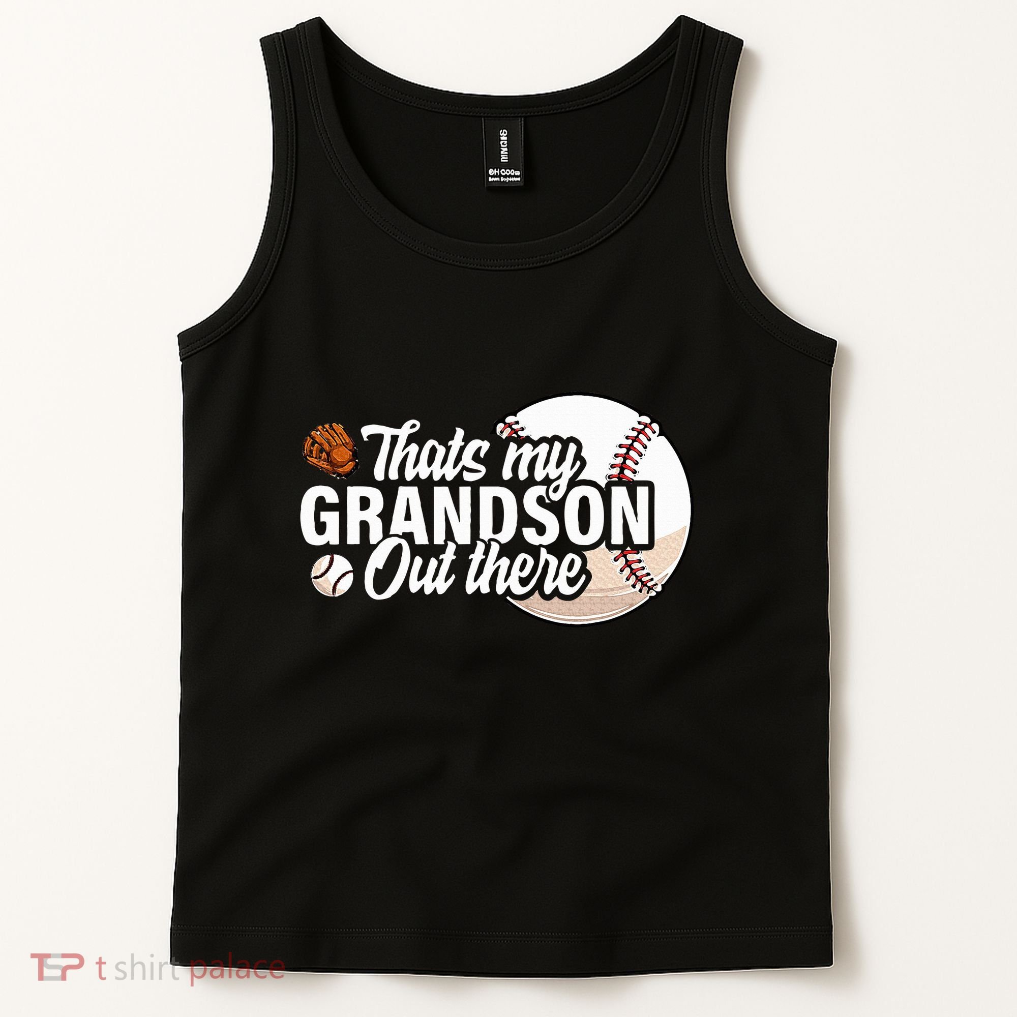 ThatS My Grandson Out There Baseball Grandpa Grandma Tank Top