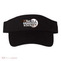 ThatS My Grandson Out There Baseball Grandpa Grandma Visor thumb 0
