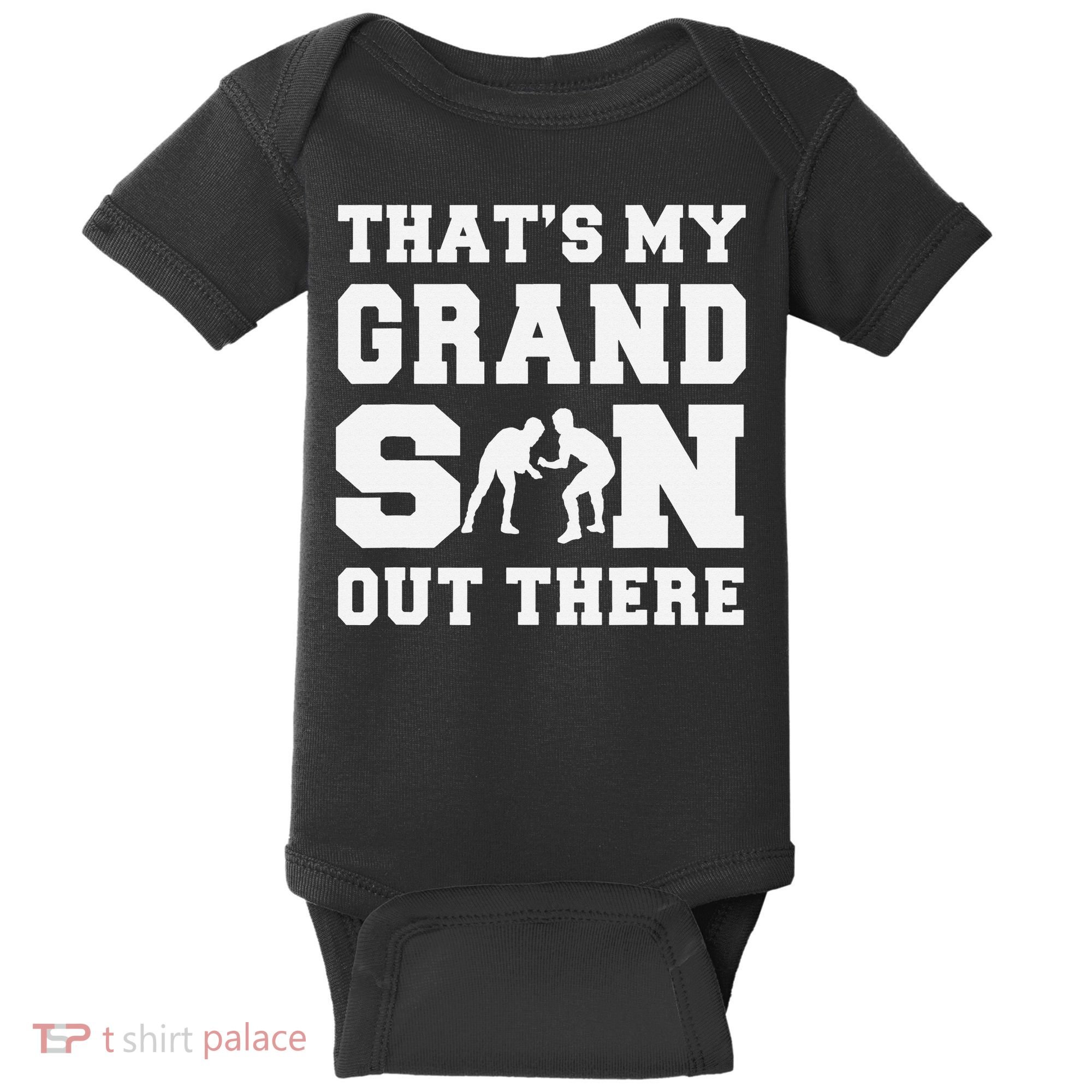 That's My Grandson Out There Wrestling  Baby Bodysuit