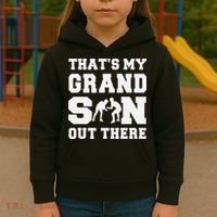 That's My Grandson Out There Wrestling  Kids Hoodie thumb 3