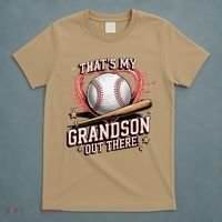 Thats My Grandson Out There Mothers Day Baseball Grandma T-Shirt thumb 5