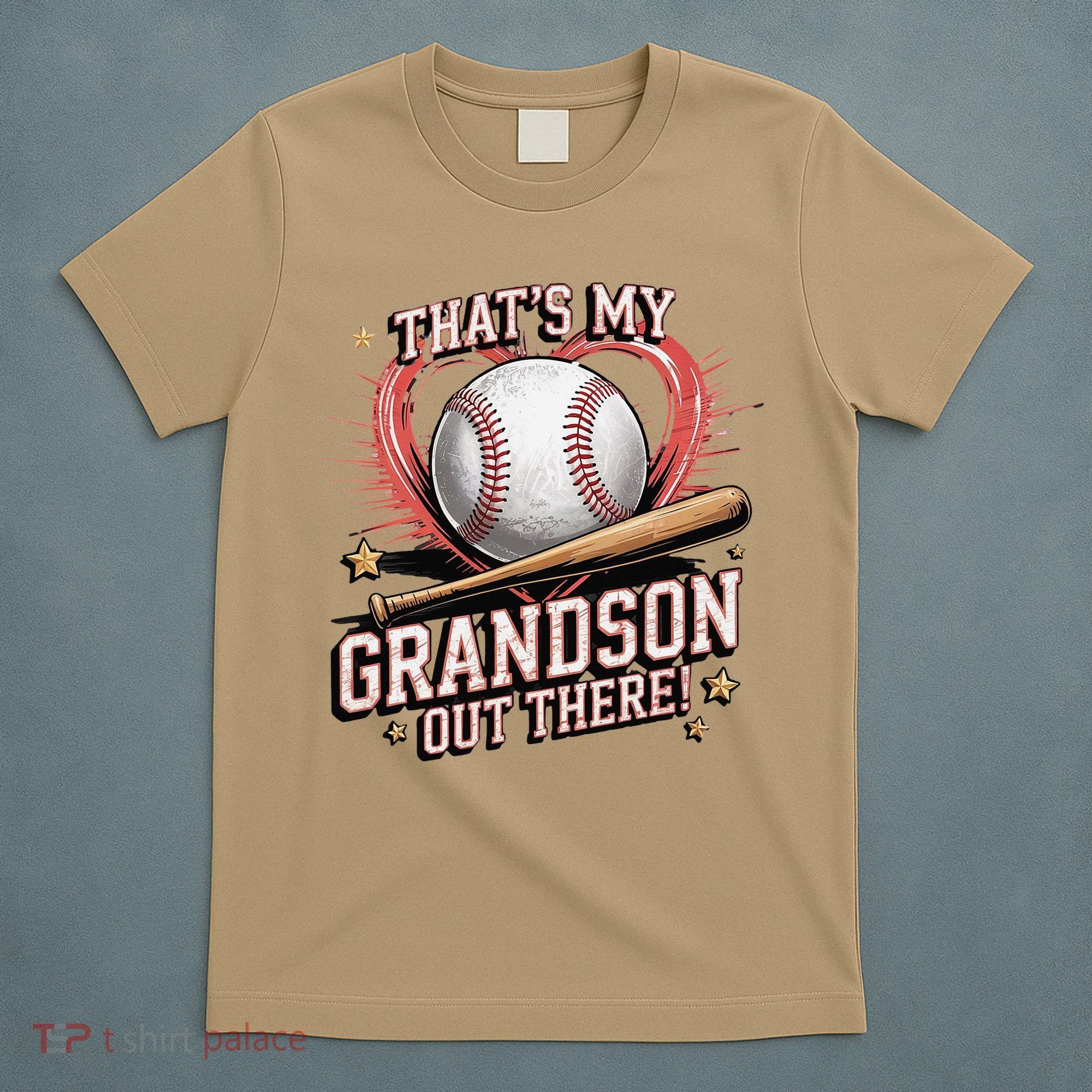 Thats My Grandson Out There Mothers Day Baseball Grandma T-Shirt
