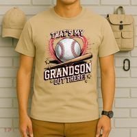 Thats My Grandson Out There Mothers Day Baseball Grandma T-Shirt thumb 6