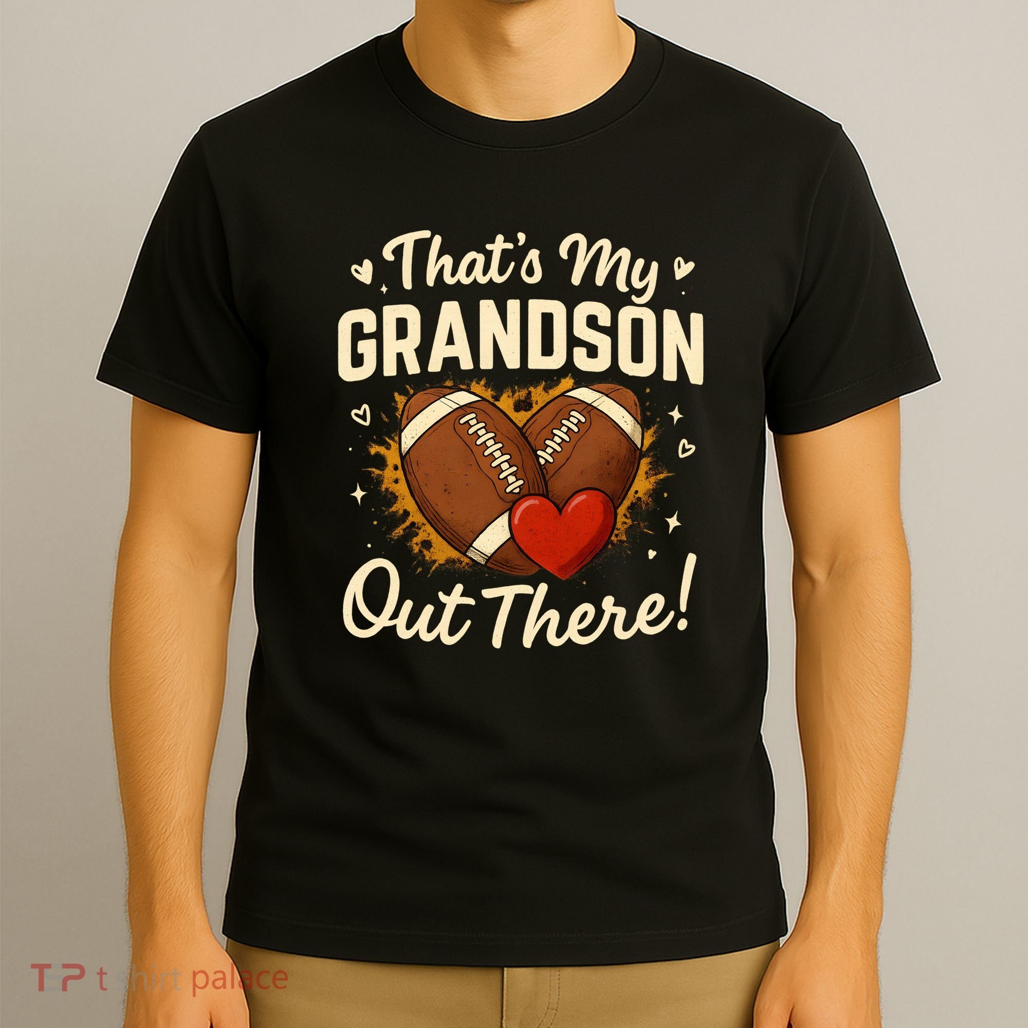 Thats My Grandson Out There Grandpa Of Football Player T-Shirt