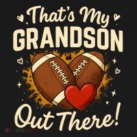 Thats My Grandson Out There Grandpa Of Football Player T-Shirt thumb 7