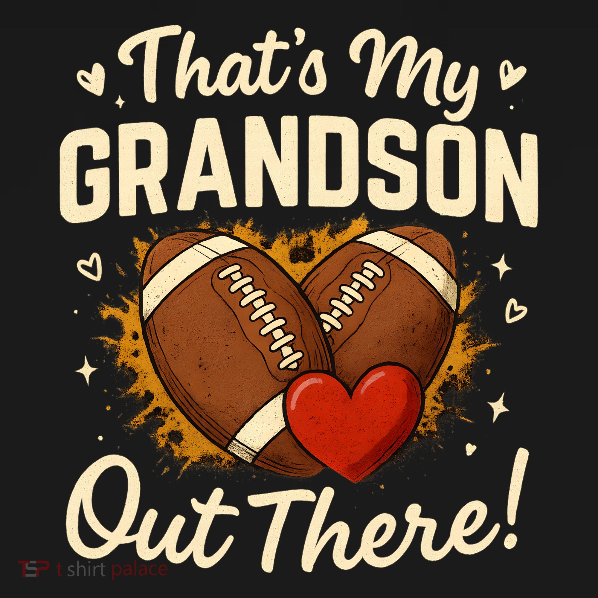 Thats My Grandson Out There Grandpa Of Football Player T-Shirt
