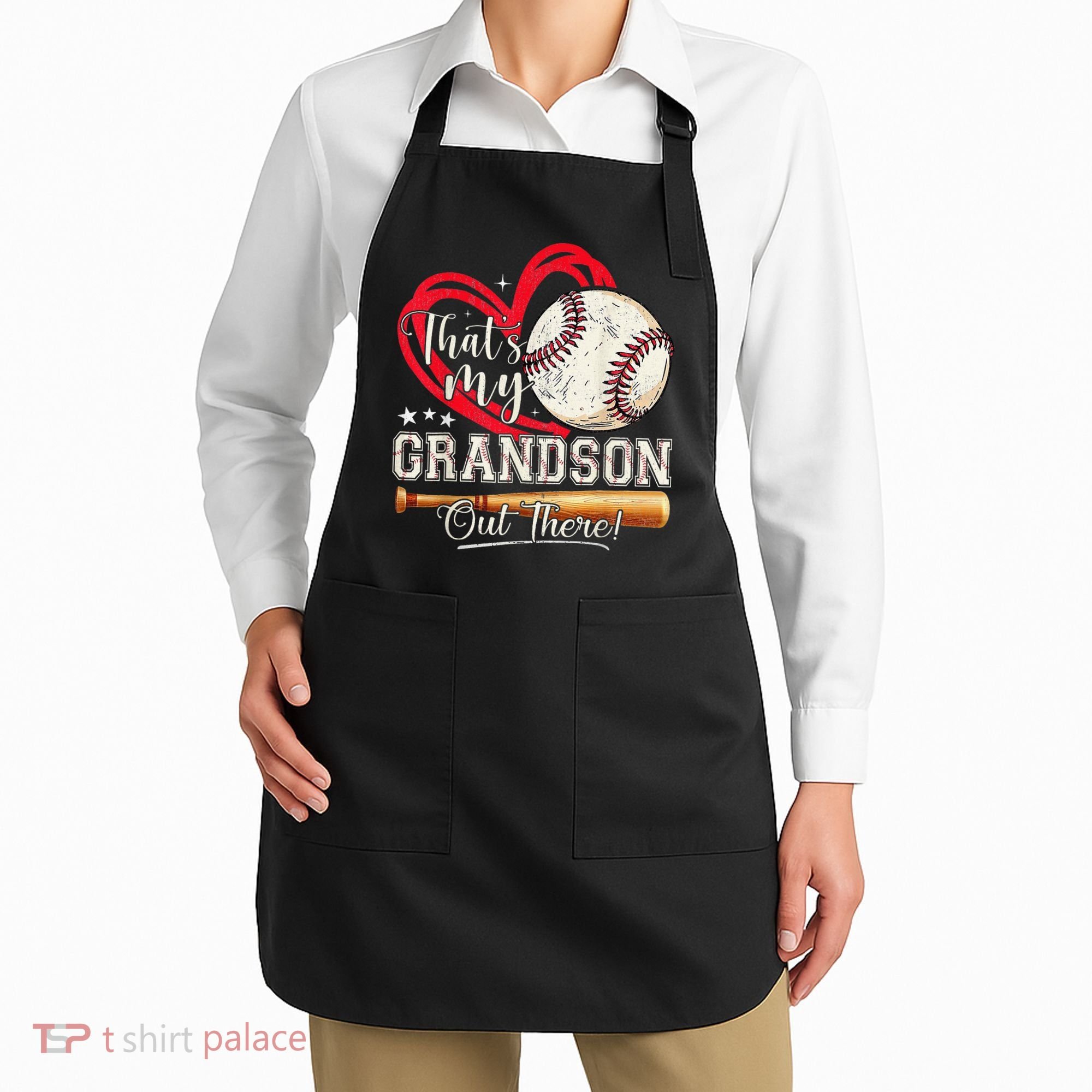 Thats My Grandson Out There Baseball Grandma Mothers Day Apron