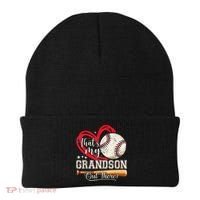 Thats My Grandson Out There Baseball Grandma Mothers Day Beanie thumb 0