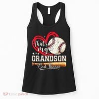 Thats My Grandson Out There Baseball Grandma Mothers Day Women's Tank Top thumb 0