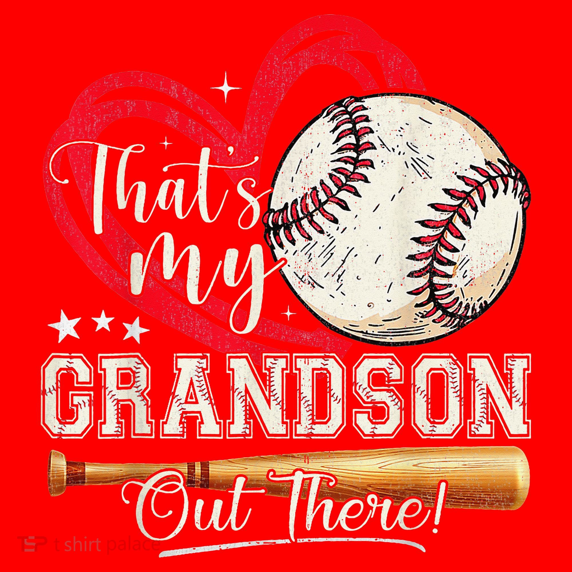 Thats My Grandson Out There Baseball Grandma Mothers Day Santa Hat
