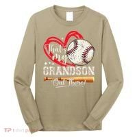 Thats My Grandson Out There Baseball Grandma Mothers Day Long Sleeve Shirt thumb 0