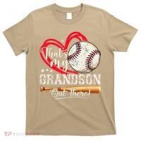 Thats My Grandson Out There Baseball Grandma Mothers Day T-Shirt thumb 0