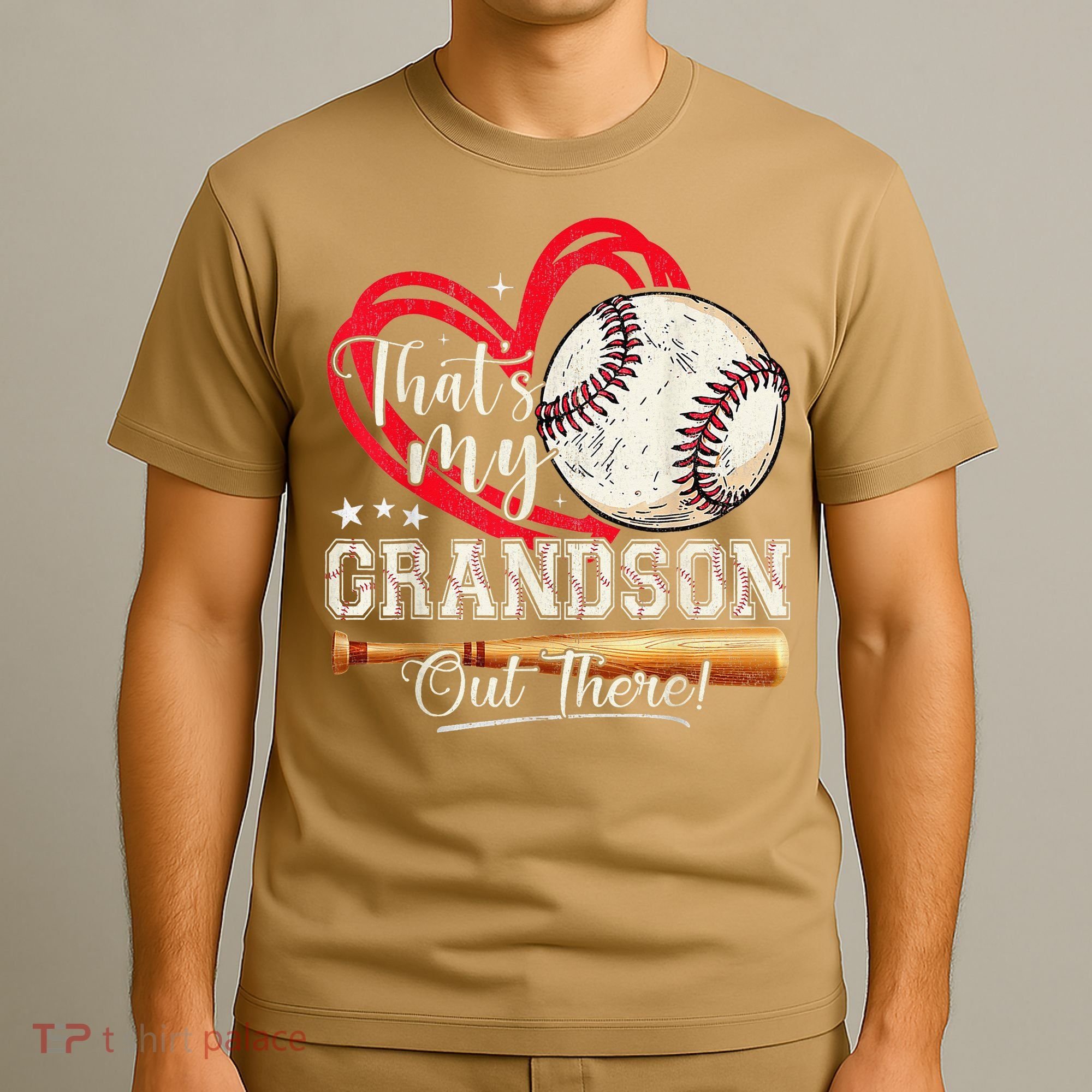 Thats My Grandson Out There Baseball Grandma Mothers Day T-Shirt
