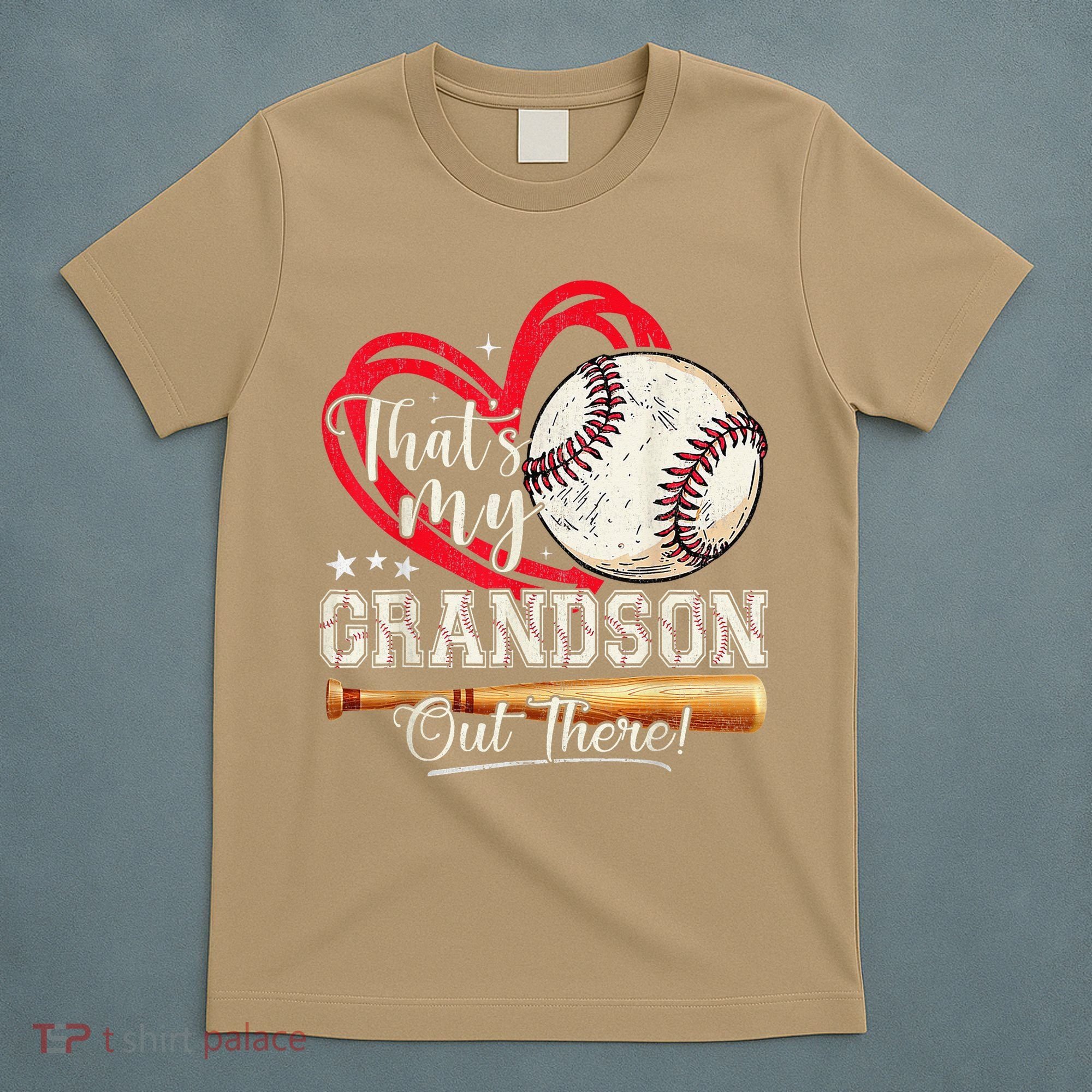 Thats My Grandson Out There Baseball Grandma Mothers Day T-Shirt