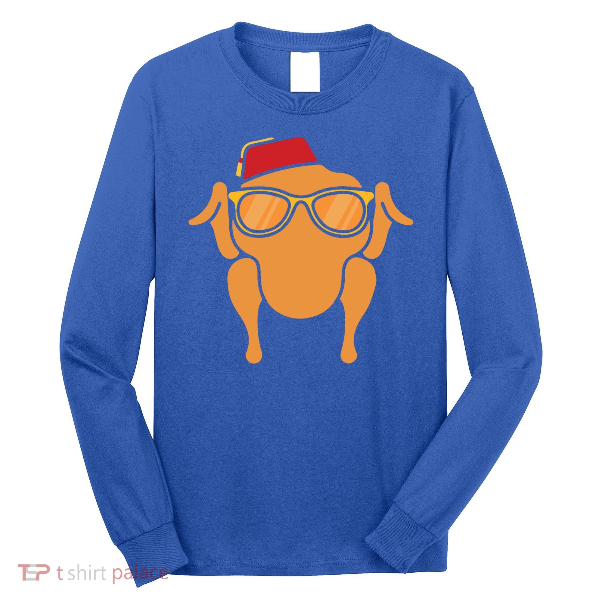 Thanksgiving Meaningful Gift Turkey Head Funny Gift For Friends Cool Gift Long Sleeve Shirt