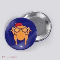 Thanksgiving Meaningful Gift Turkey Head Funny Gift For Friends Cool Gift Button thumb 0