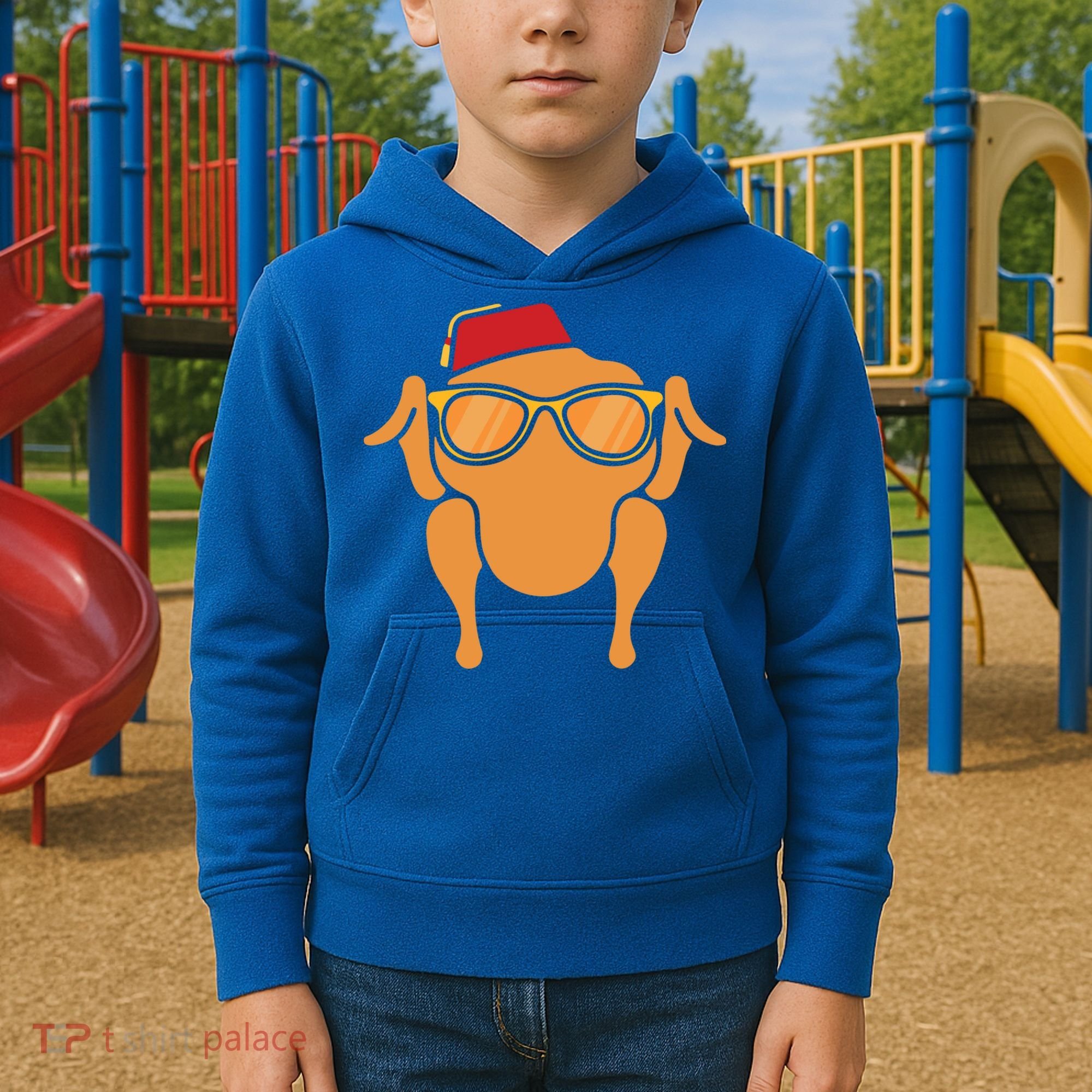 Thanksgiving Meaningful Gift Turkey Head Funny Gift For Friends Cool Gift Kids Hoodie