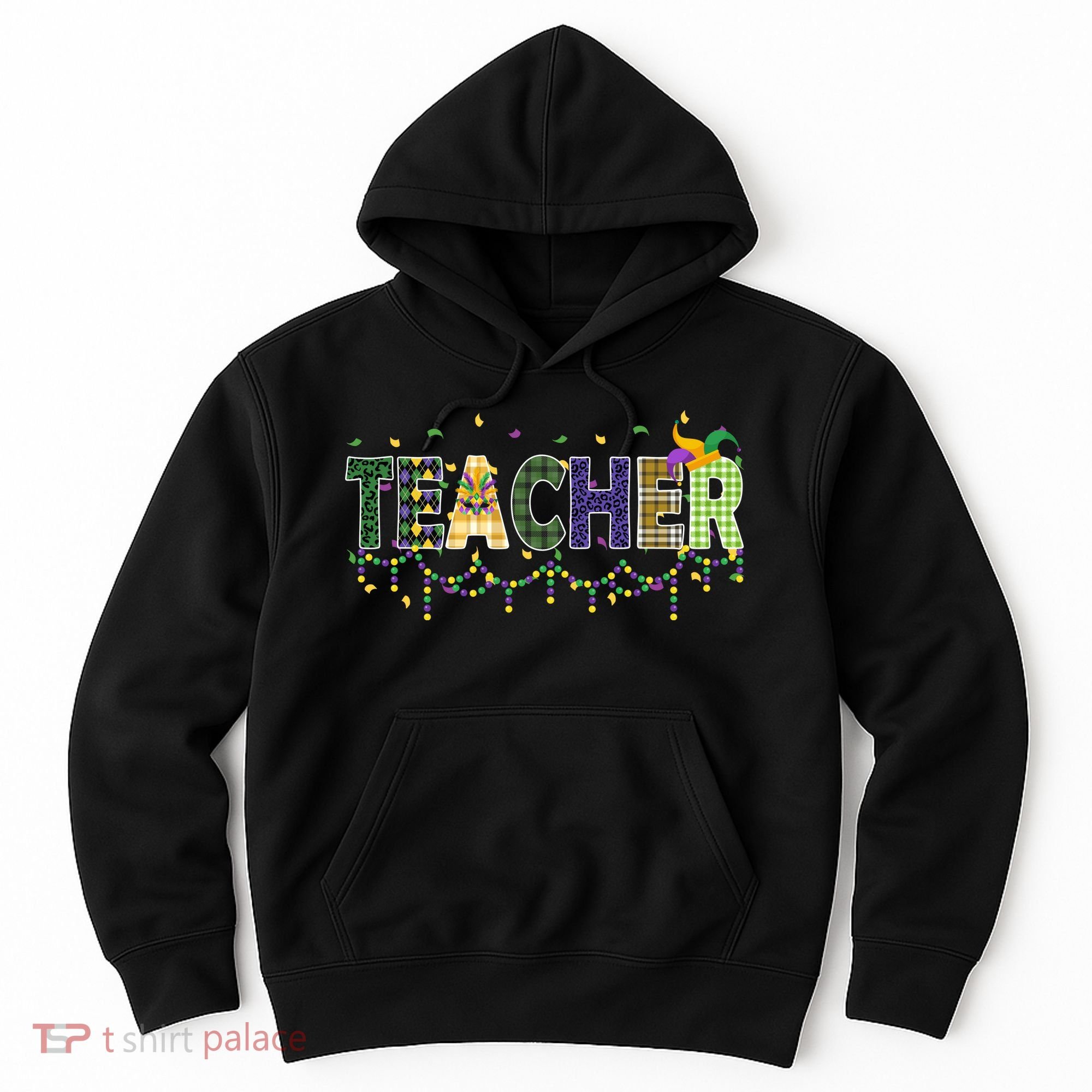 Teacher Mardi Gras Celebration Hoodie