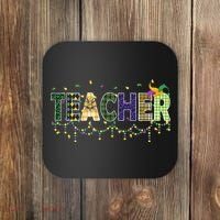Teacher Mardi Gras Celebration Coaster thumb 0