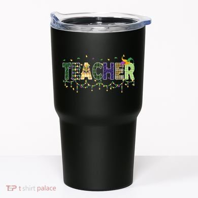 Teacher Mardi Gras Celebration Tumbler