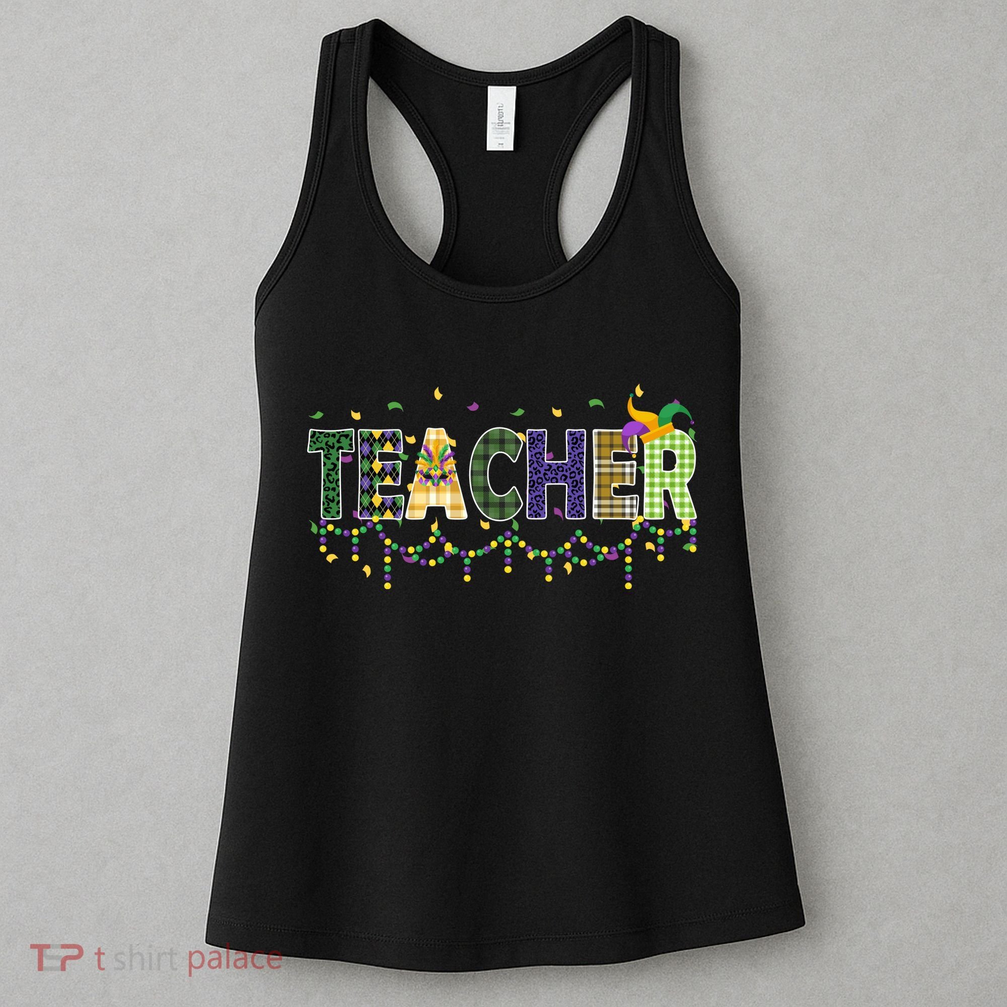 Teacher Mardi Gras Celebration Women's Tank Top