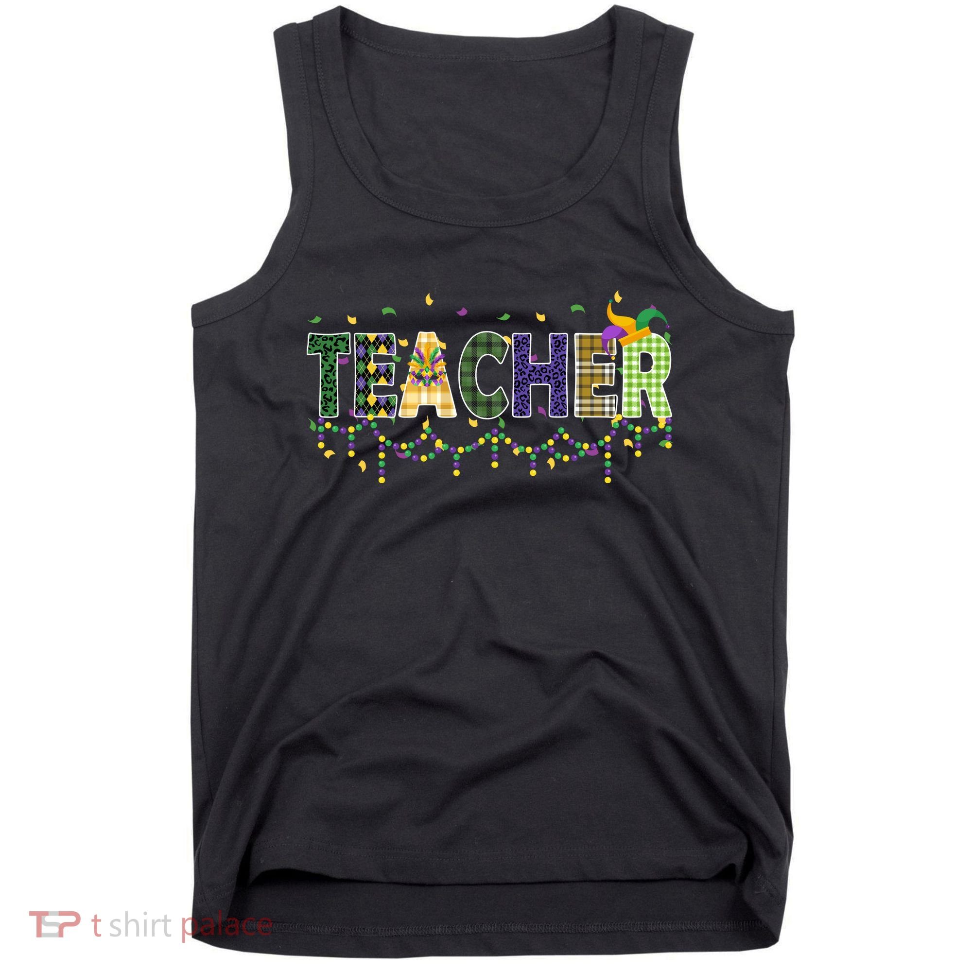 Teacher Mardi Gras Celebration Tank Top