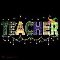Teacher Mardi Gras Celebration Tank Top thumb 6