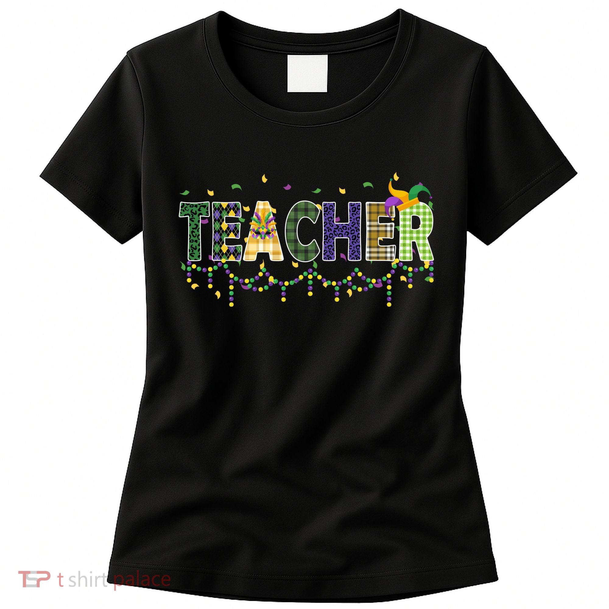 Teacher Mardi Gras Celebration Women's T-Shirt