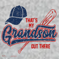 That's My Grandson Out There Baseball Inspired Double Play Kids Sweatshirt thumb 2