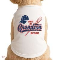 That's My Grandson Out There Baseball Inspired Double Play Doggie Tank thumb 0