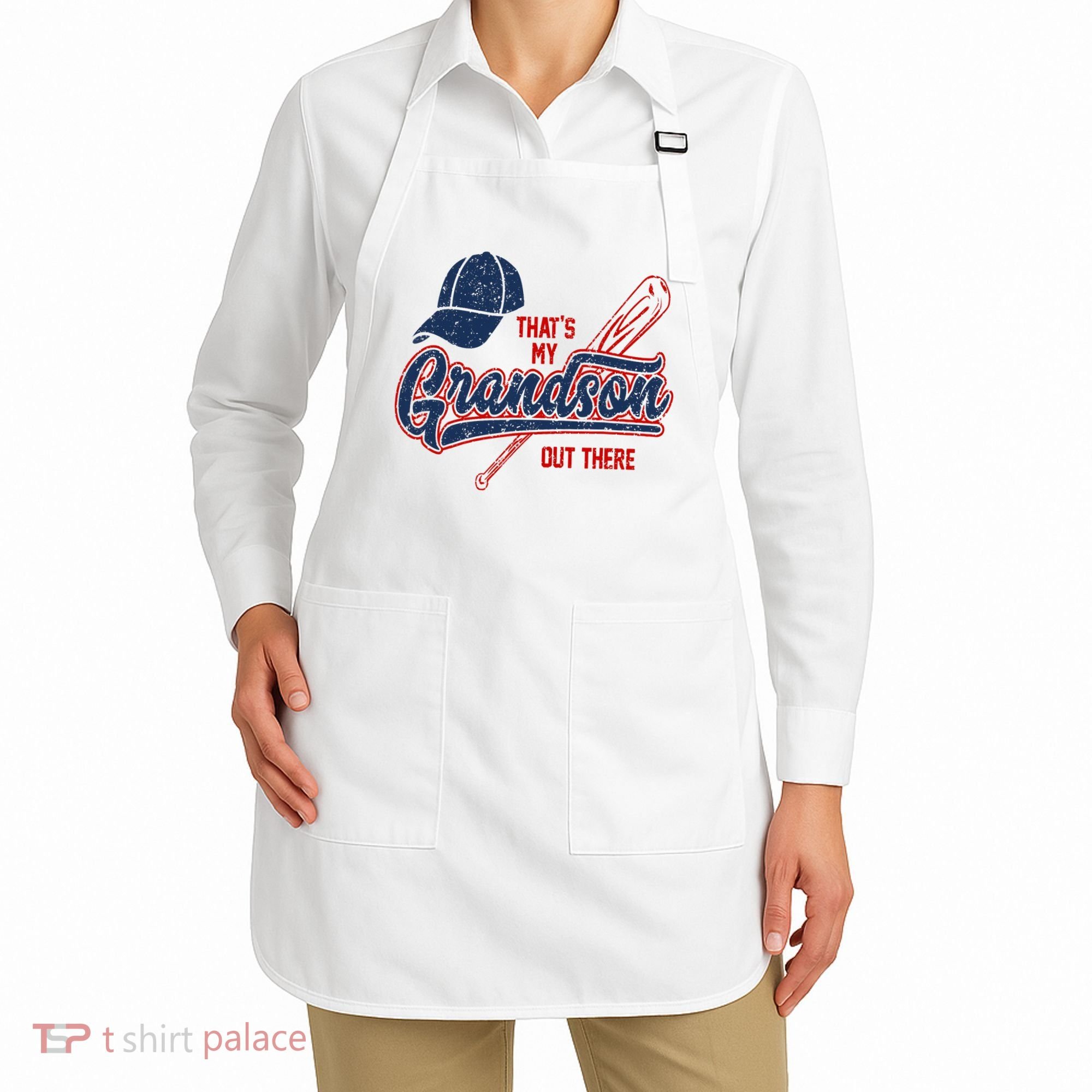 That's My Grandson Out There Baseball Inspired Double Play Apron