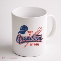 That's My Grandson Out There Baseball Inspired Double Play Coffee Mug thumb 1