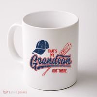 That's My Grandson Out There Baseball Inspired Double Play Coffee Mug thumb 0