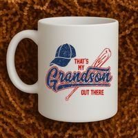 That's My Grandson Out There Baseball Inspired Double Play Coffee Mug thumb 2