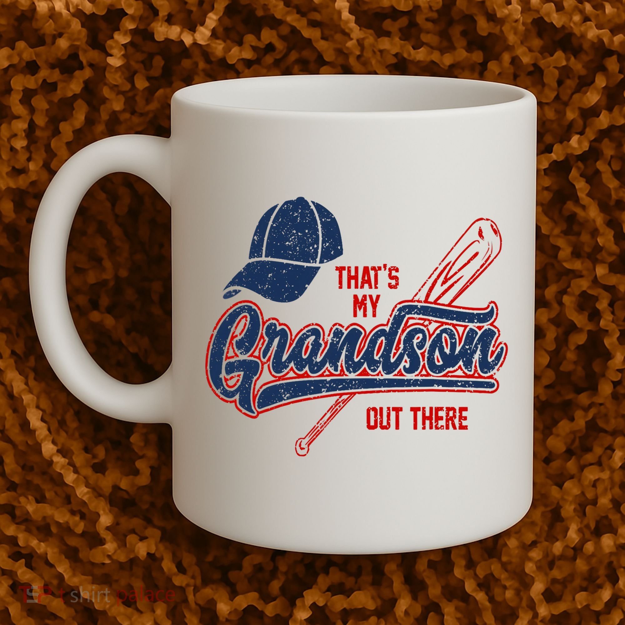 That's My Grandson Out There Baseball Inspired Double Play Coffee Mug
