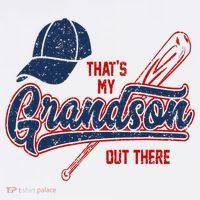 That's My Grandson Out There Baseball Inspired Double Play Women's Hoodie thumb 2
