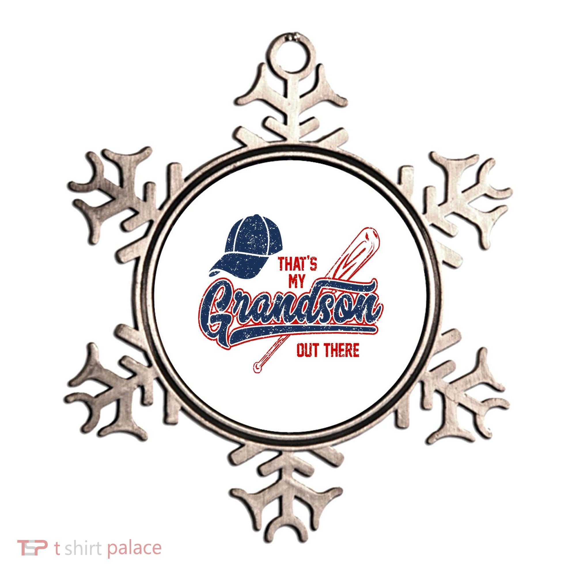 That's My Grandson Out There Baseball Inspired Double Play Ornament