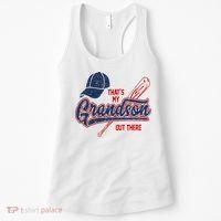 That's My Grandson Out There Baseball Inspired Double Play Women's Tank Top thumb 0