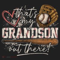 Thats My Grandson Out There Baseball Grandma Women's Sweatshirt thumb 2