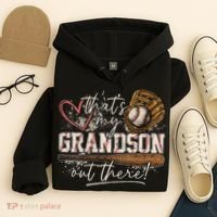Thats My Grandson Out There Baseball Grandma Hoodie thumb 4