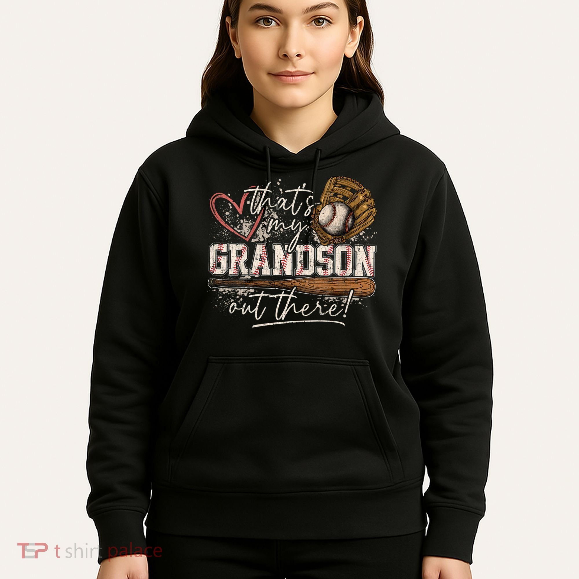 Thats My Grandson Out There Baseball Grandma Hoodie
