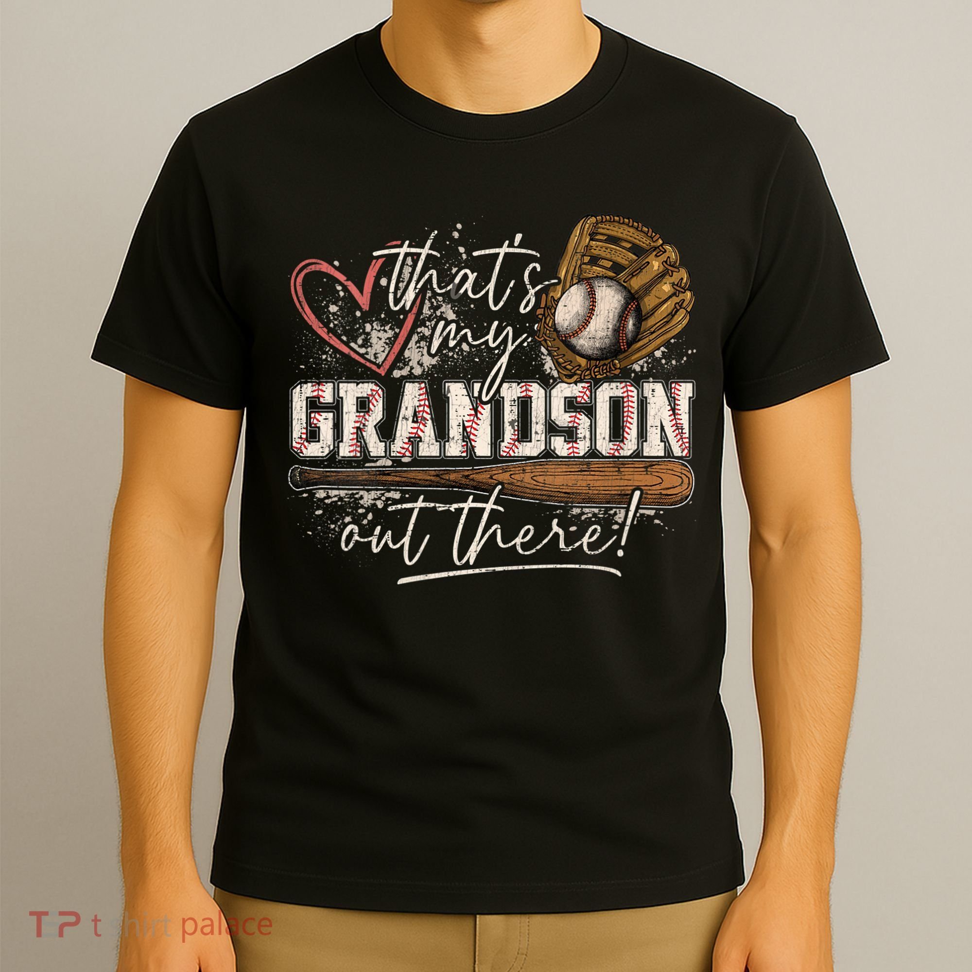Thats My Grandson Out There Baseball Grandma T-Shirt
