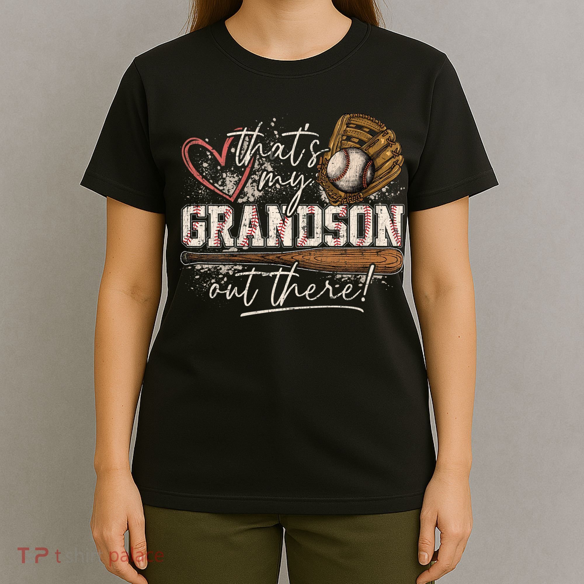 Thats My Grandson Out There Baseball Grandma T-Shirt