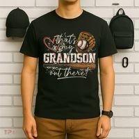 Thats My Grandson Out There Baseball Grandma T-Shirt thumb 6