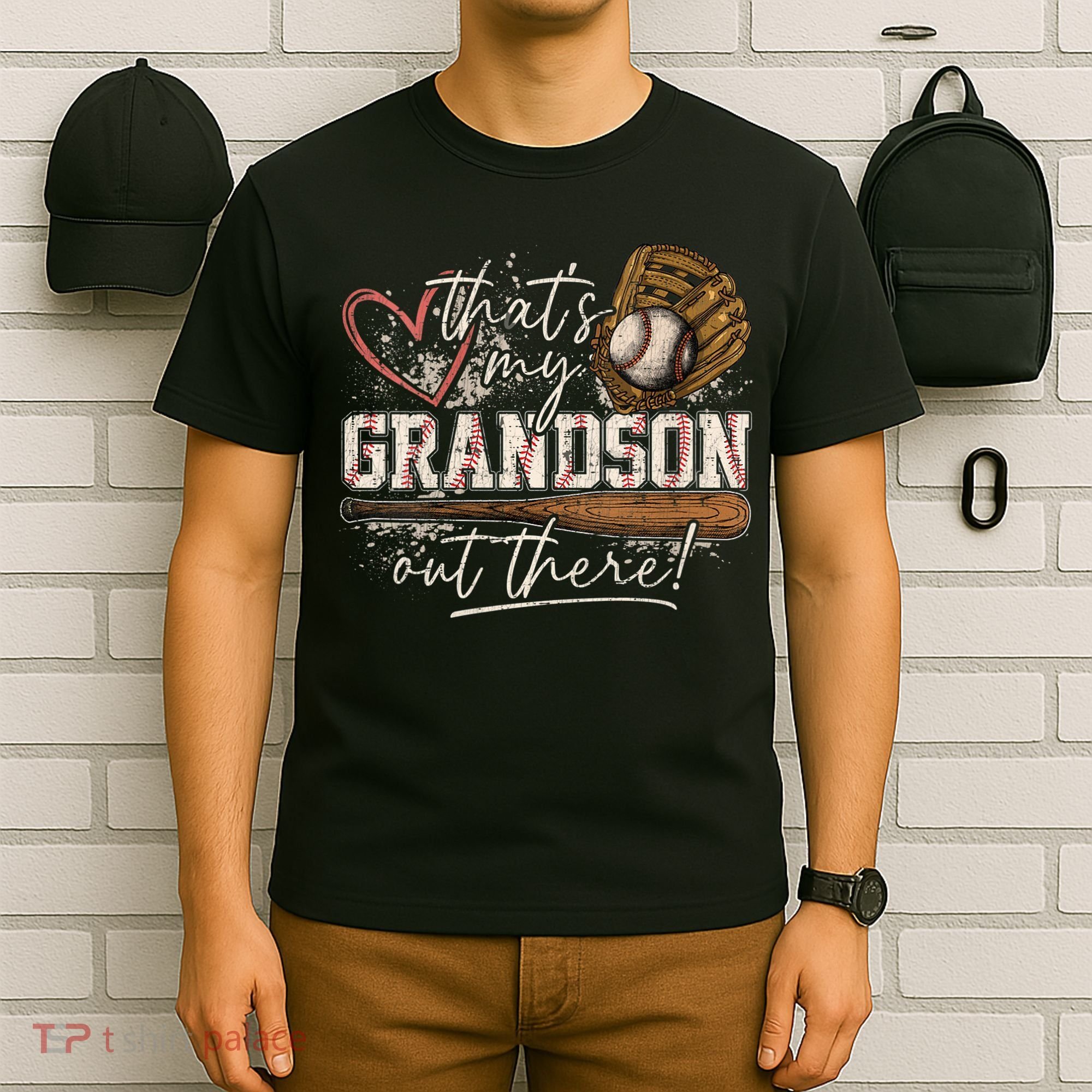 Thats My Grandson Out There Baseball Grandma T-Shirt