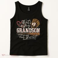 Thats My Grandson Out There Baseball Grandma Tank Top thumb 2